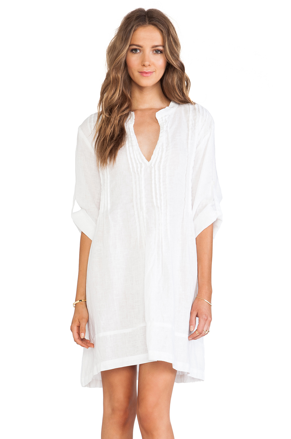 Lyst - Cp shades Regina Tunic Dress in White