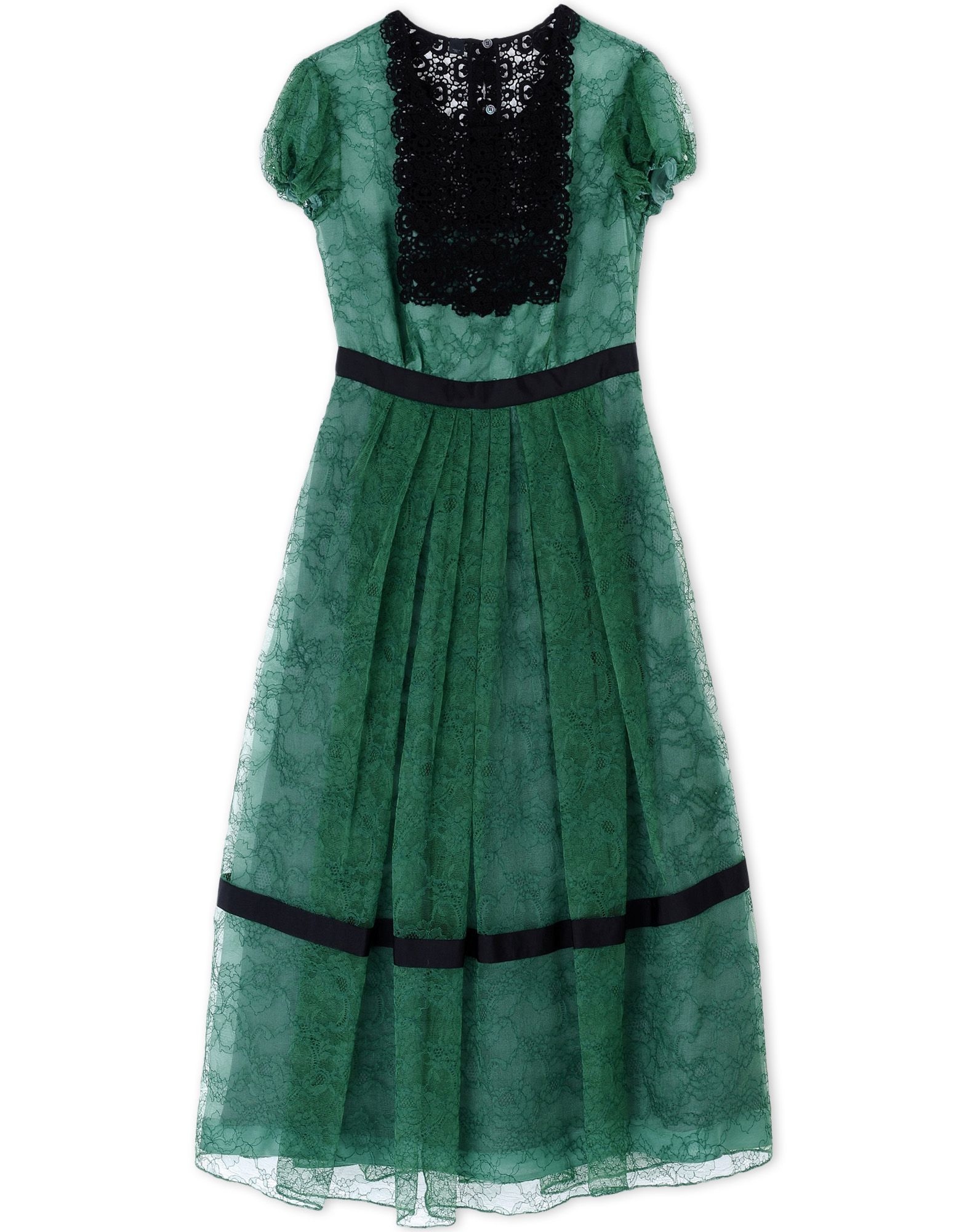 Burberry Prorsum | Green 3/4 Length Dress | Lyst