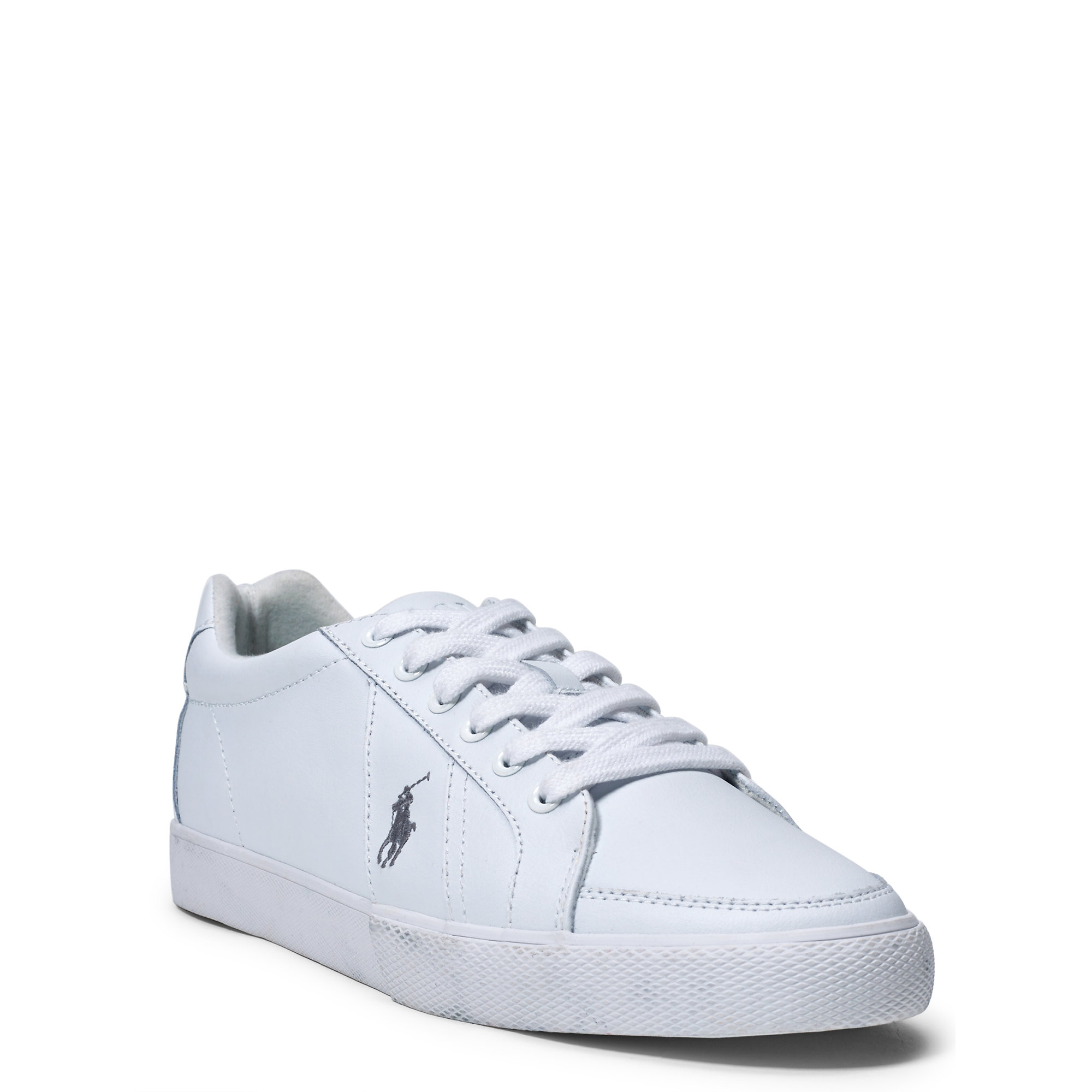 white leather ralph lauren trainers