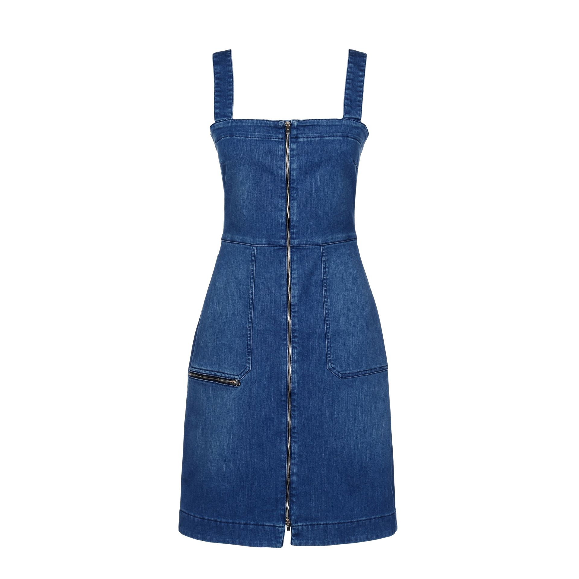 Stella Mccartney Denim Utility Dress in Blue | Lyst
