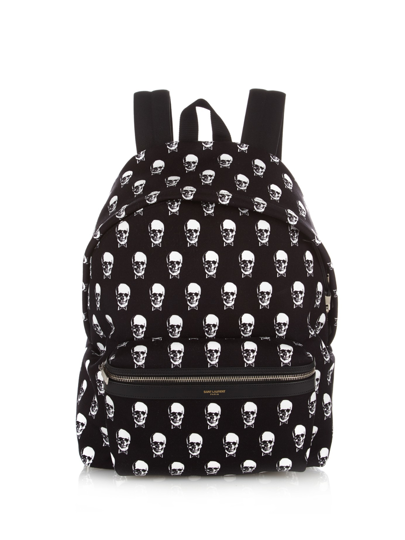 Lyst Saint Laurent Skullprint Canvas Backpack in Black for Men