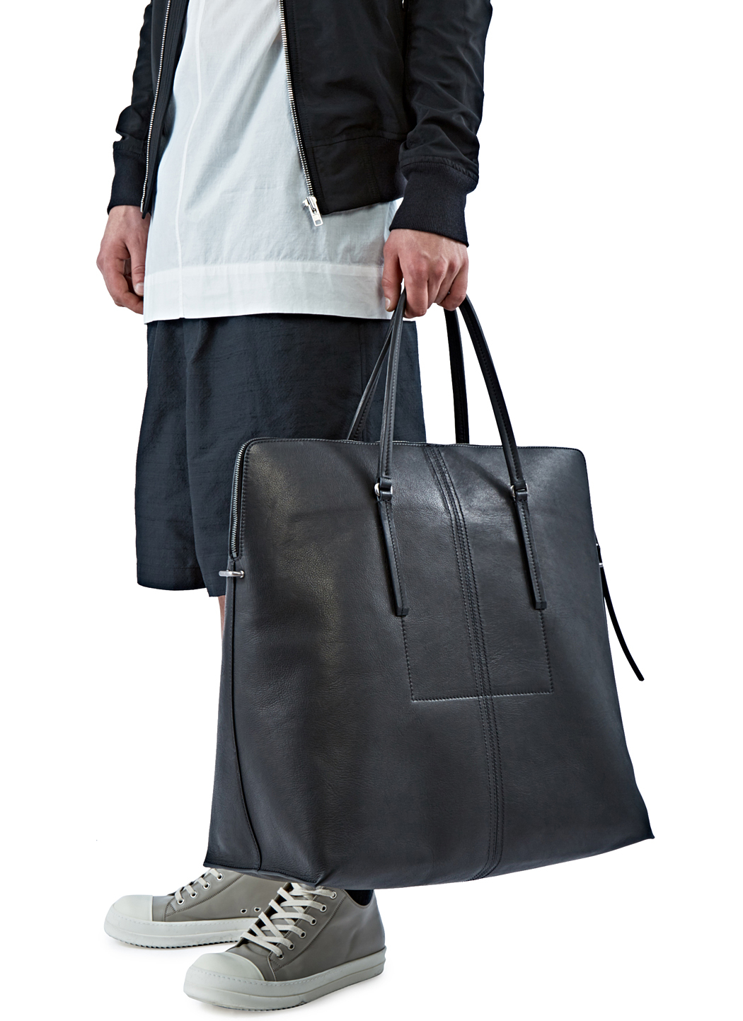 Lyst Rick Owens Leather Jumbo Square Bag In Black For Men Gallery