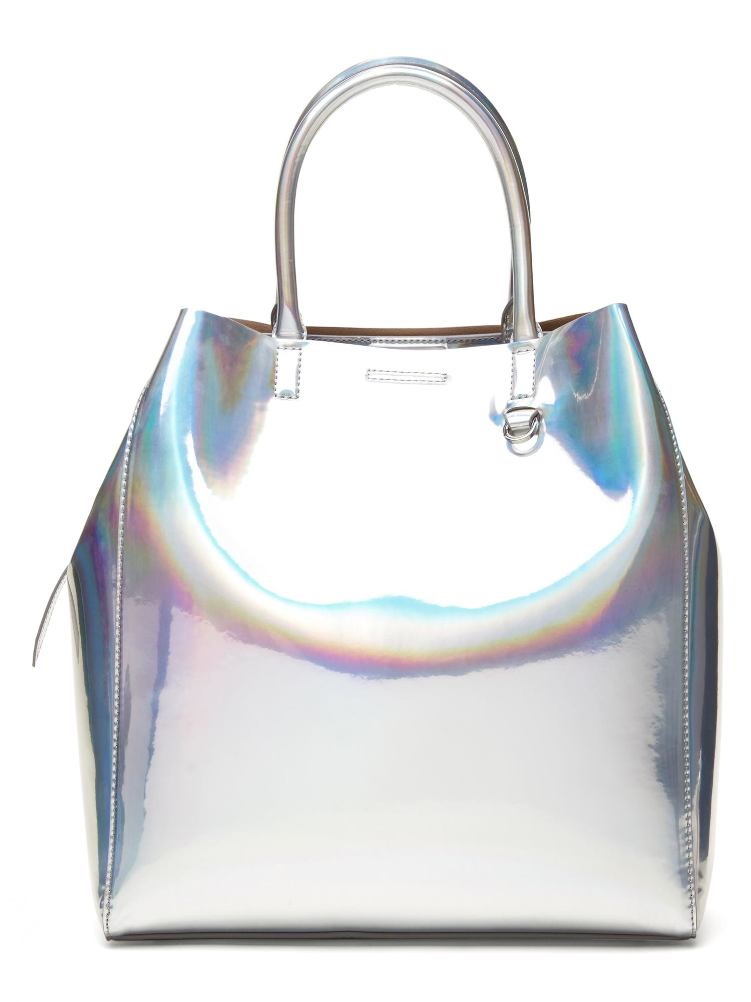 Lyst Banana Republic Hologram Tote In Metallic Gallery