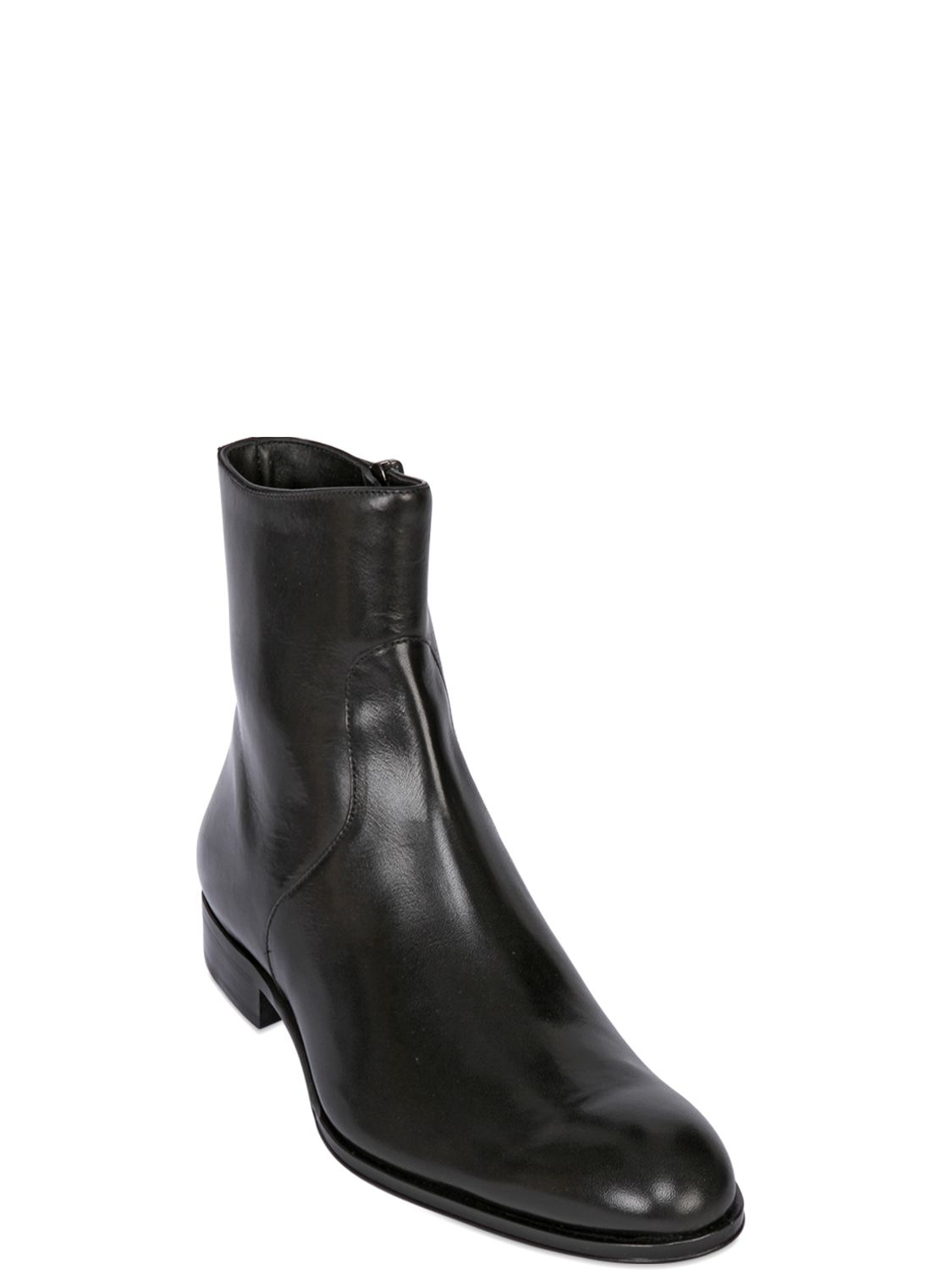Mr. hare Zip Up Leather Chelsea Boots in Black for Men | Lyst