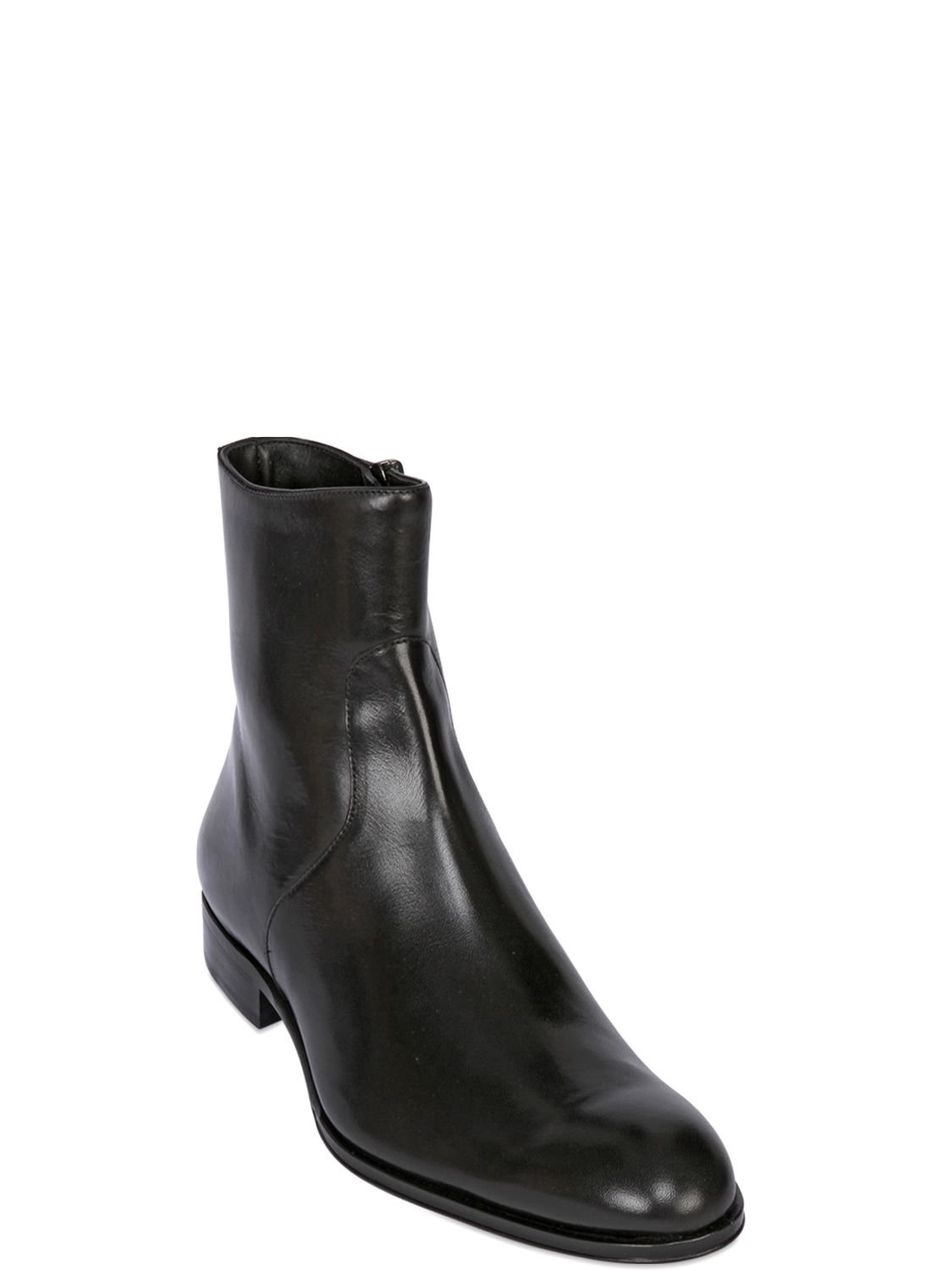 Lyst - Mr. hare Zip Up Leather Chelsea Boots in Black for Men