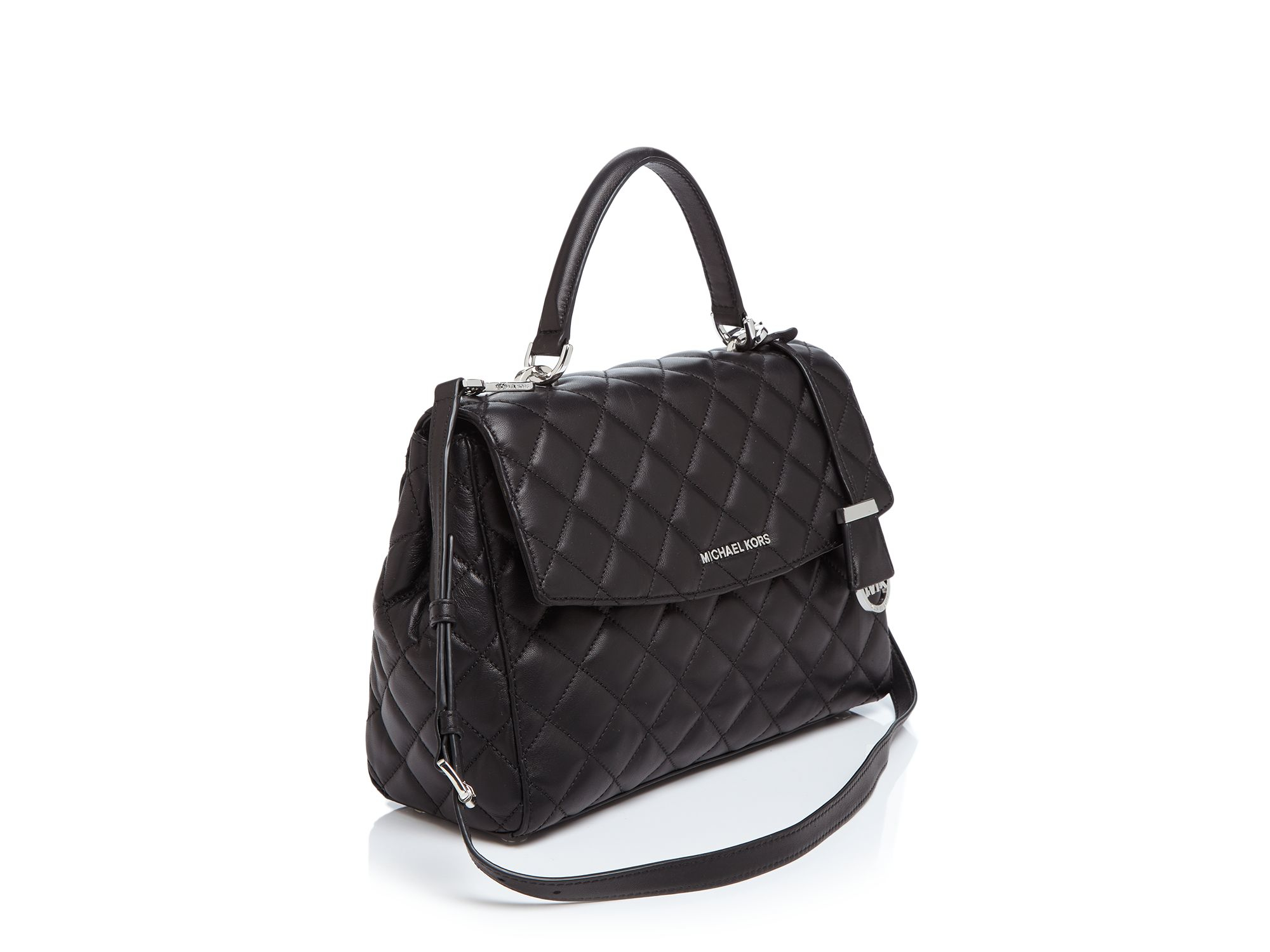 Lyst Michael Kors Medium Quilted Ava Satchel 100 Gallery Previously Sold At Bloomingdale S Women Michael Kors Quilted Bag