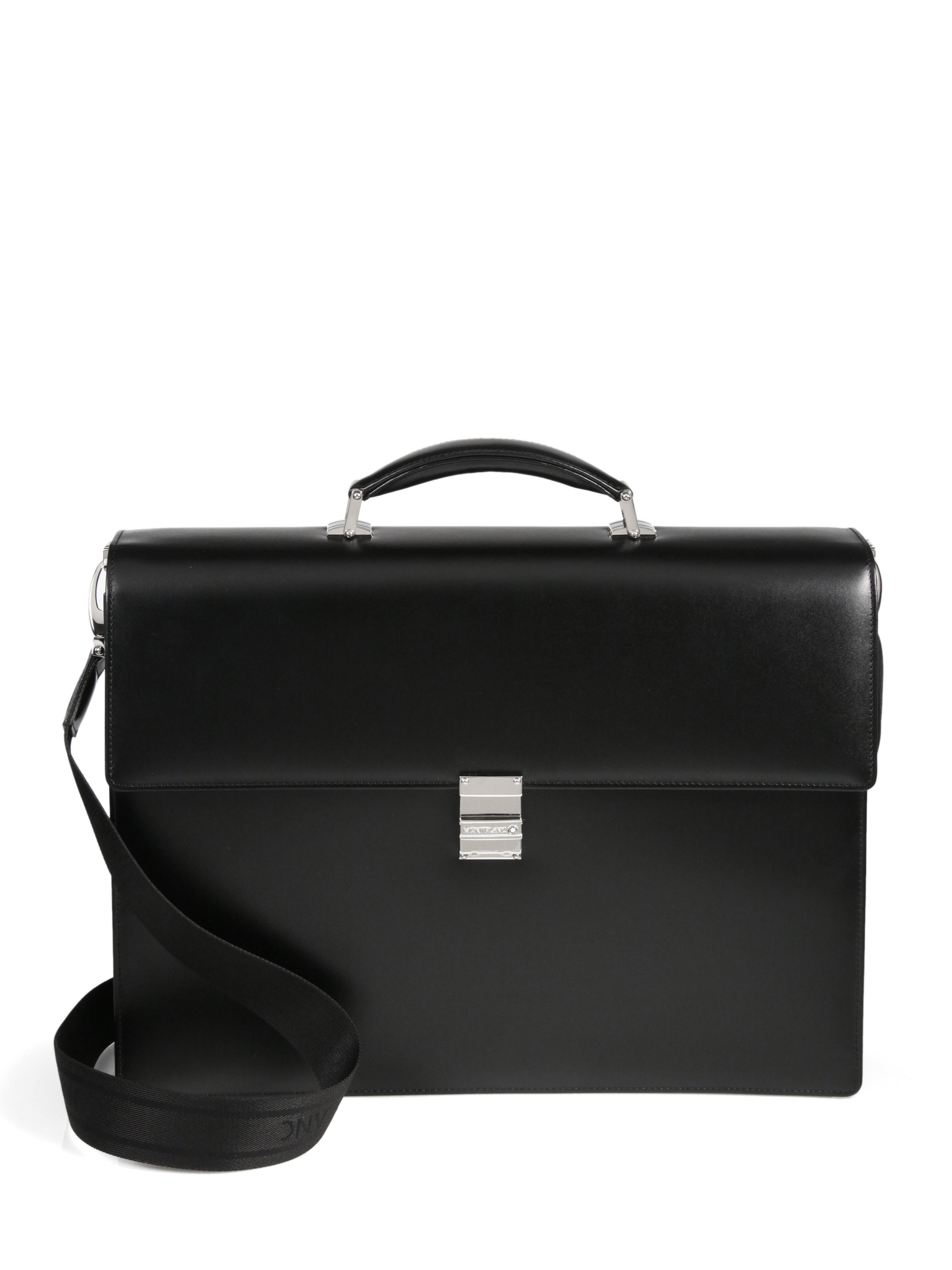 Montblanc Leather Business Bag in Black for Men | Lyst