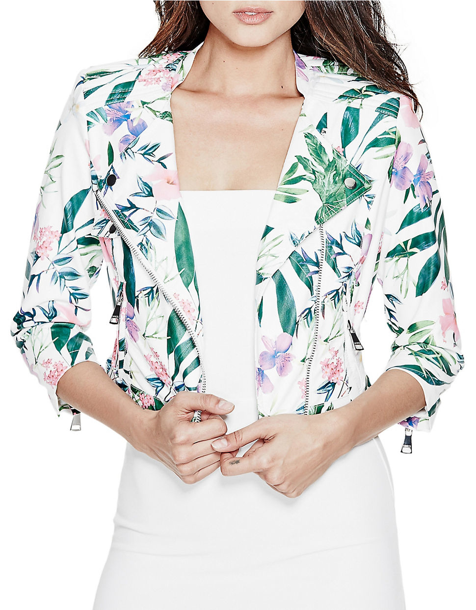 White floral jacket