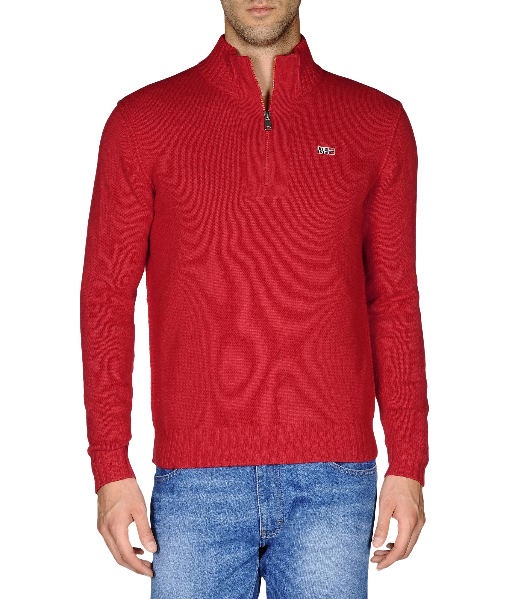 Napapijri Zip Sweatshirt in Red for Men | Lyst
