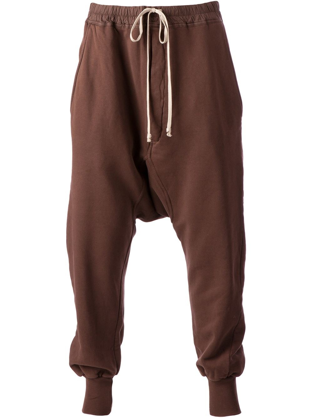 rick owens drop crotch joggers