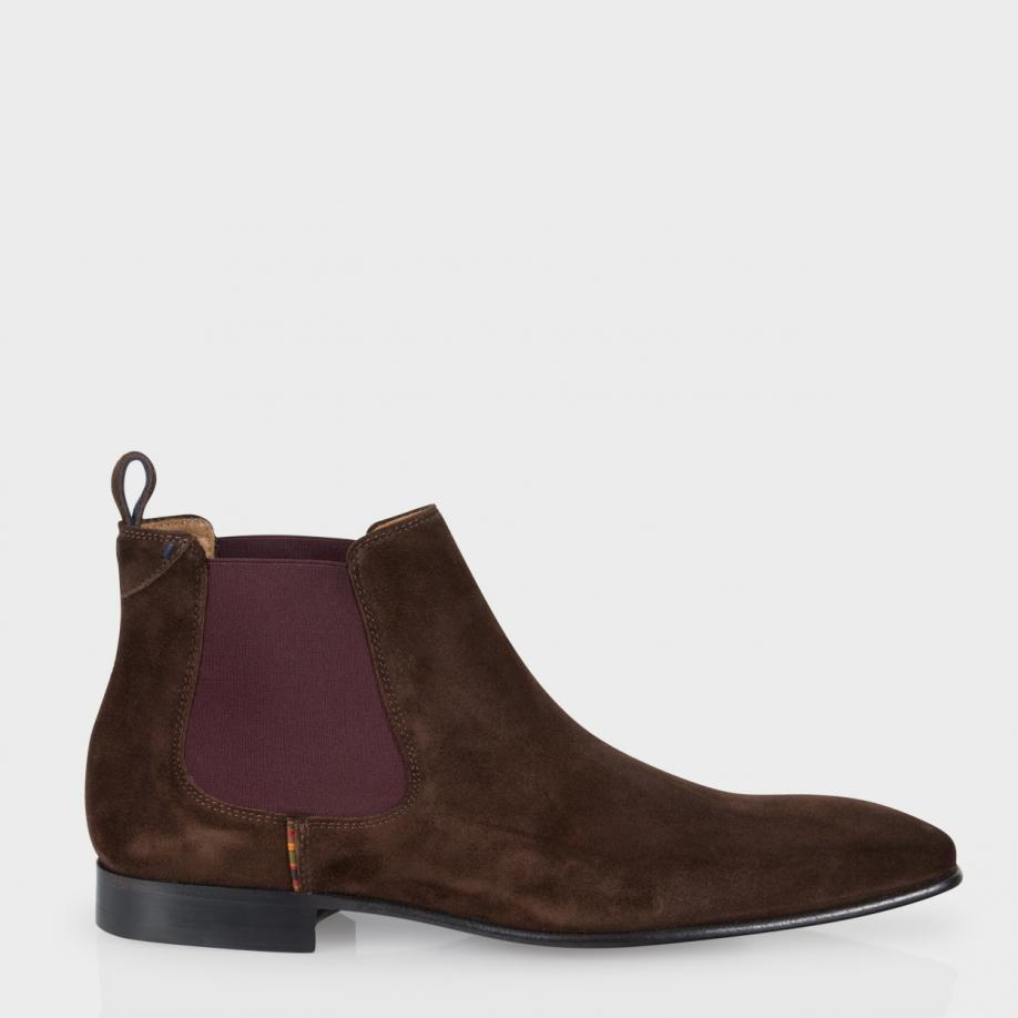 Paul smith Men's Dark Brown Suede 'falconer' Chelsea Boots in Brown for Men (Dark Brown Suede 