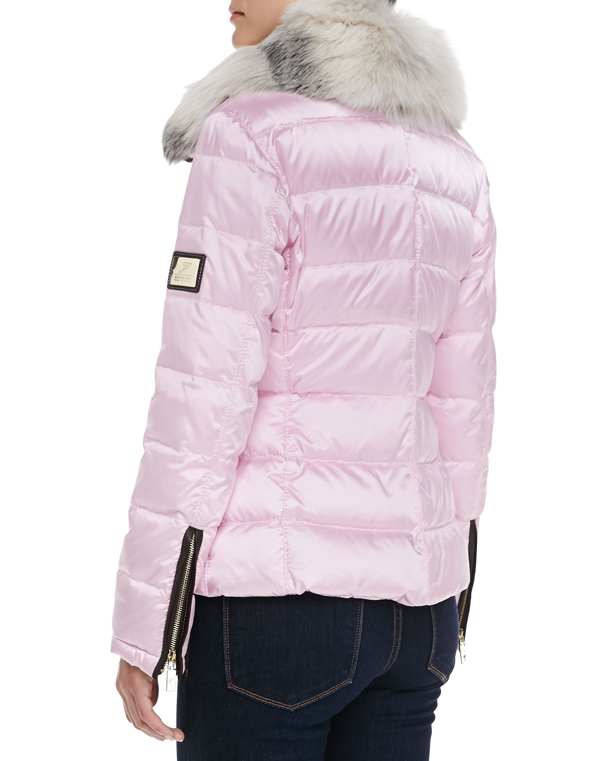 Lyst - Gorski Quilted Ski Jacket in Pink