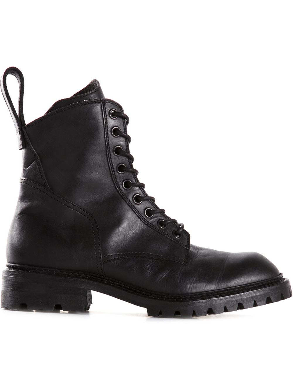 Julius Side Zip Combat Boots in Black for Men | Lyst