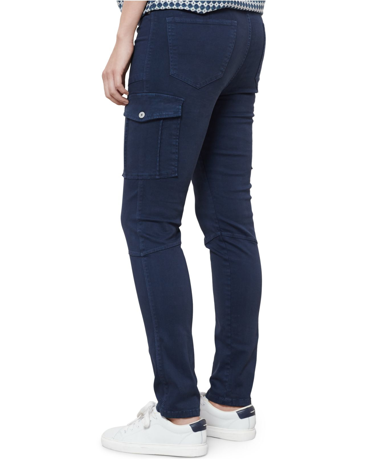 Lyst - Violeta By Mango Plus Size Skinny Cargo Pants in Blue