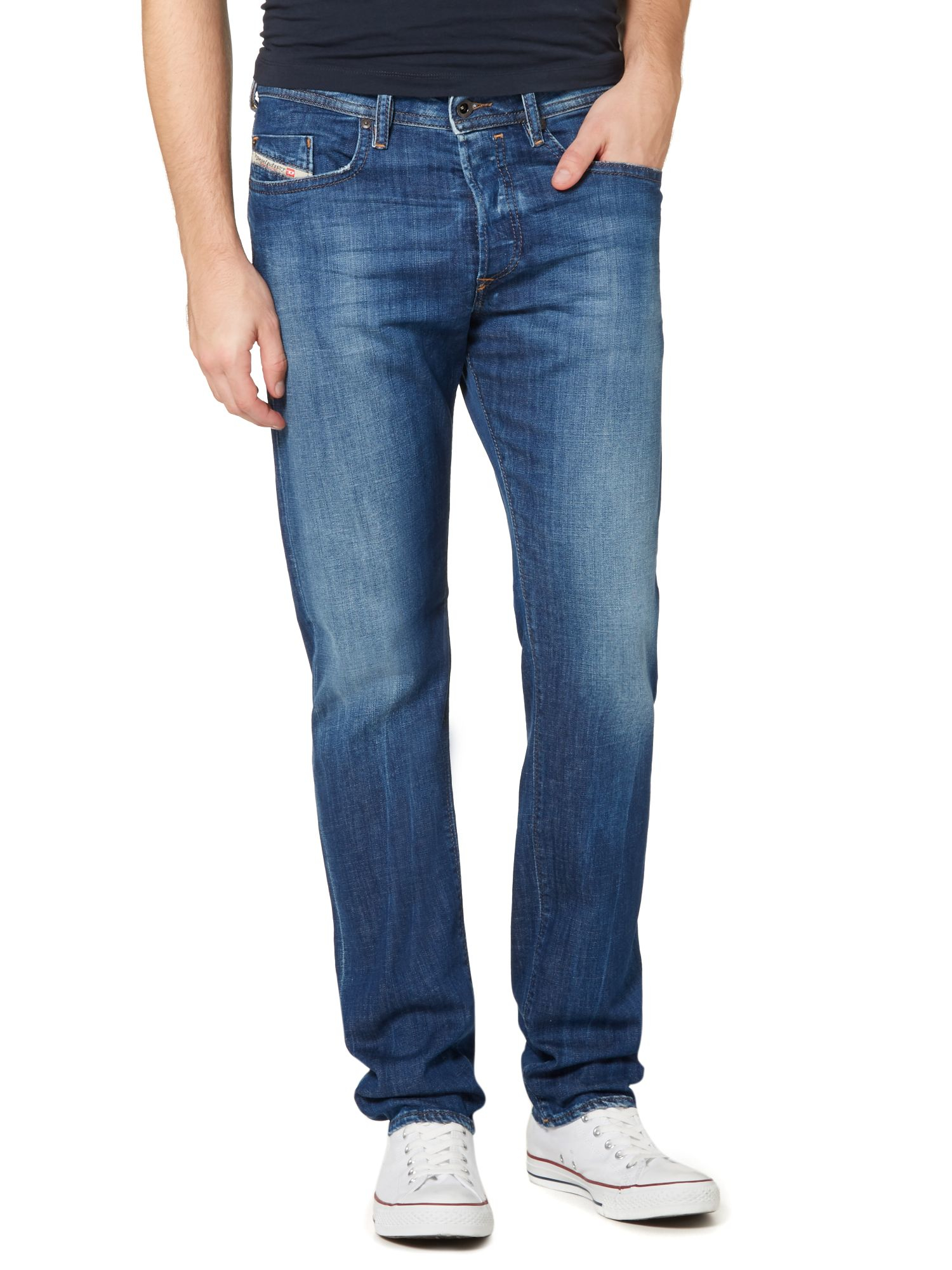 Diesel Buster 836x Tapered Fit Stretch Jeans in Blue for Men | Lyst