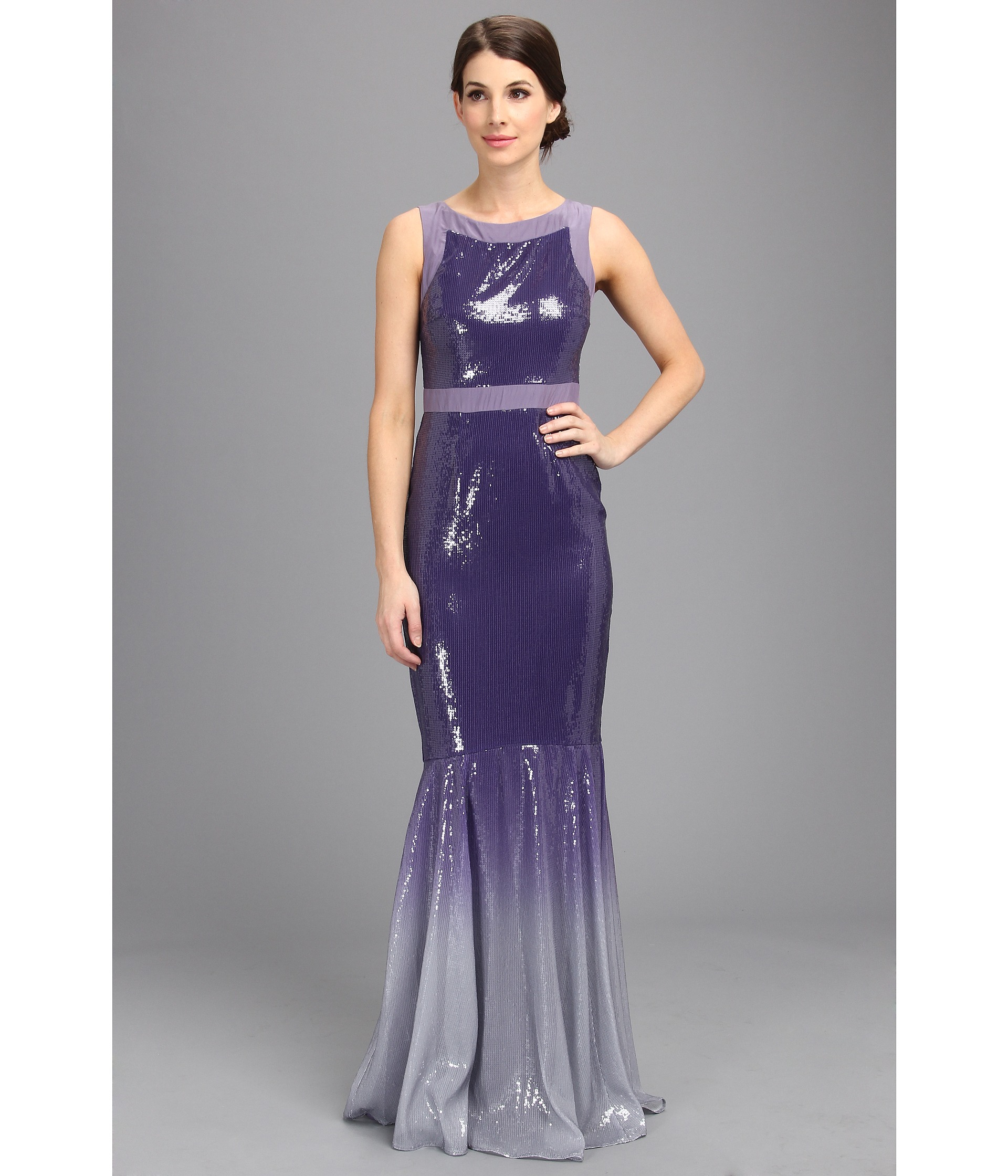 badgley mischka ombre dress