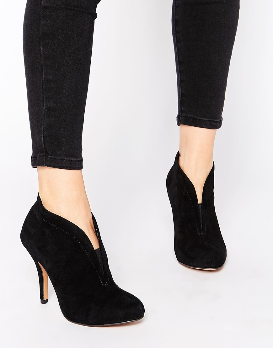 Lyst - Aldo Asicilia Black Suede Heeled Shoe Boots in Black