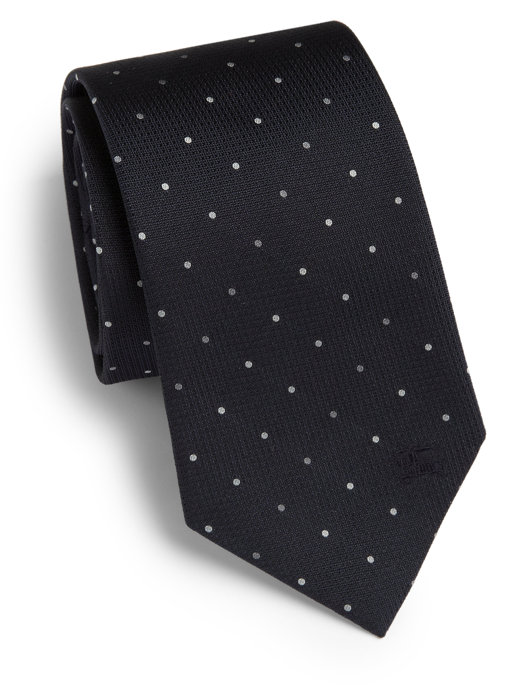 Burberry London Polka Dot Silk Tie in Black for Men (NAVY) | Lyst