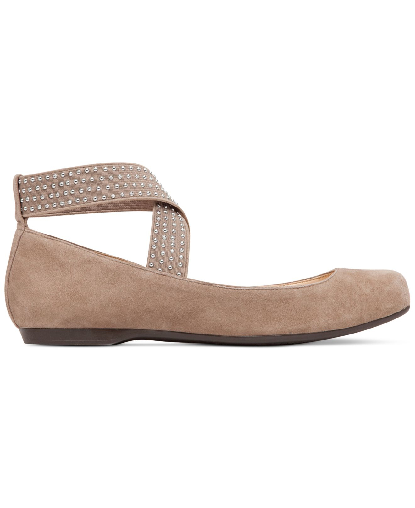 elasticized ballet flats