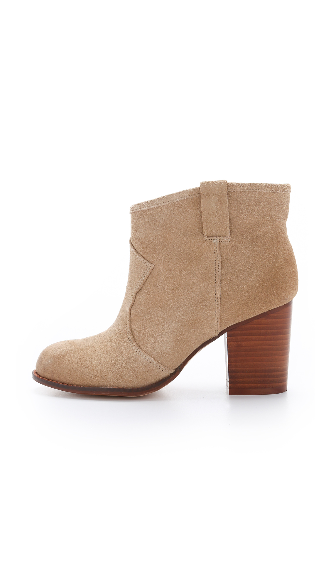 dark brown suede bootie