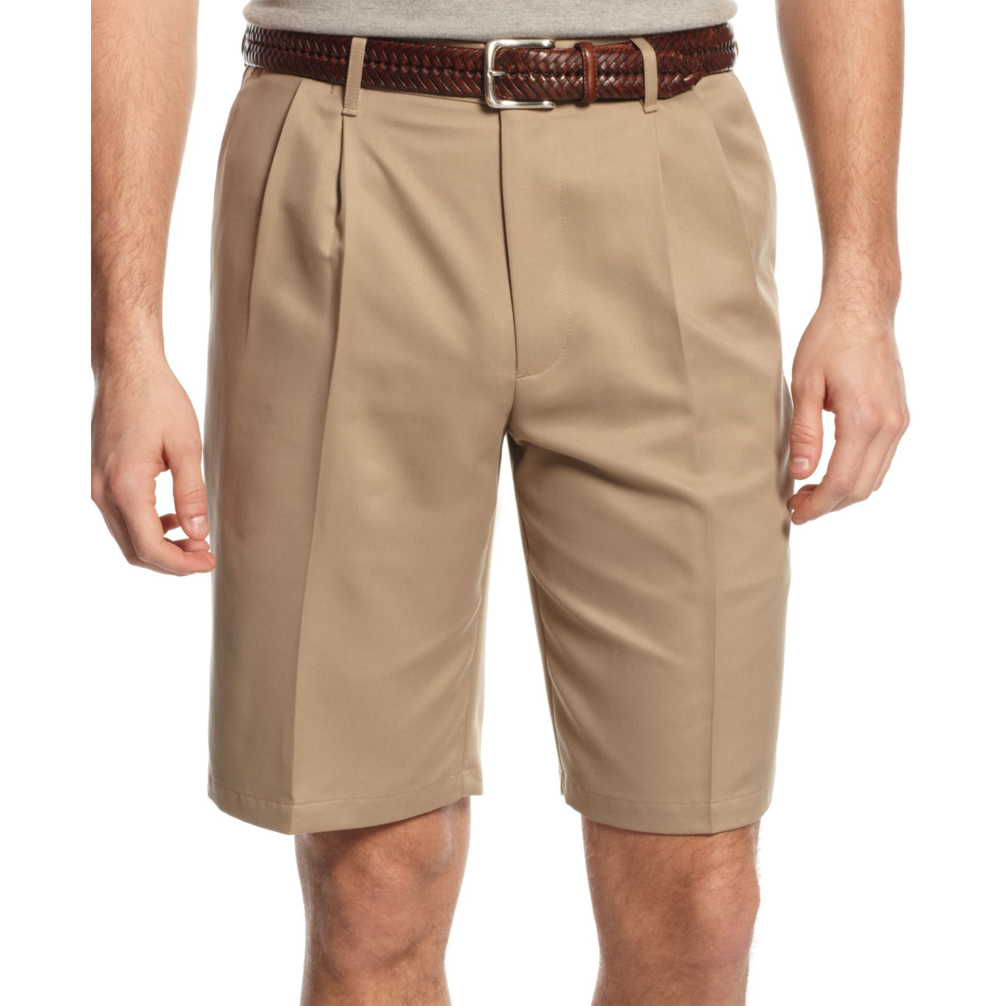 Dockers Double Pleat Microfiber Shorts in Natural for Men - Lyst