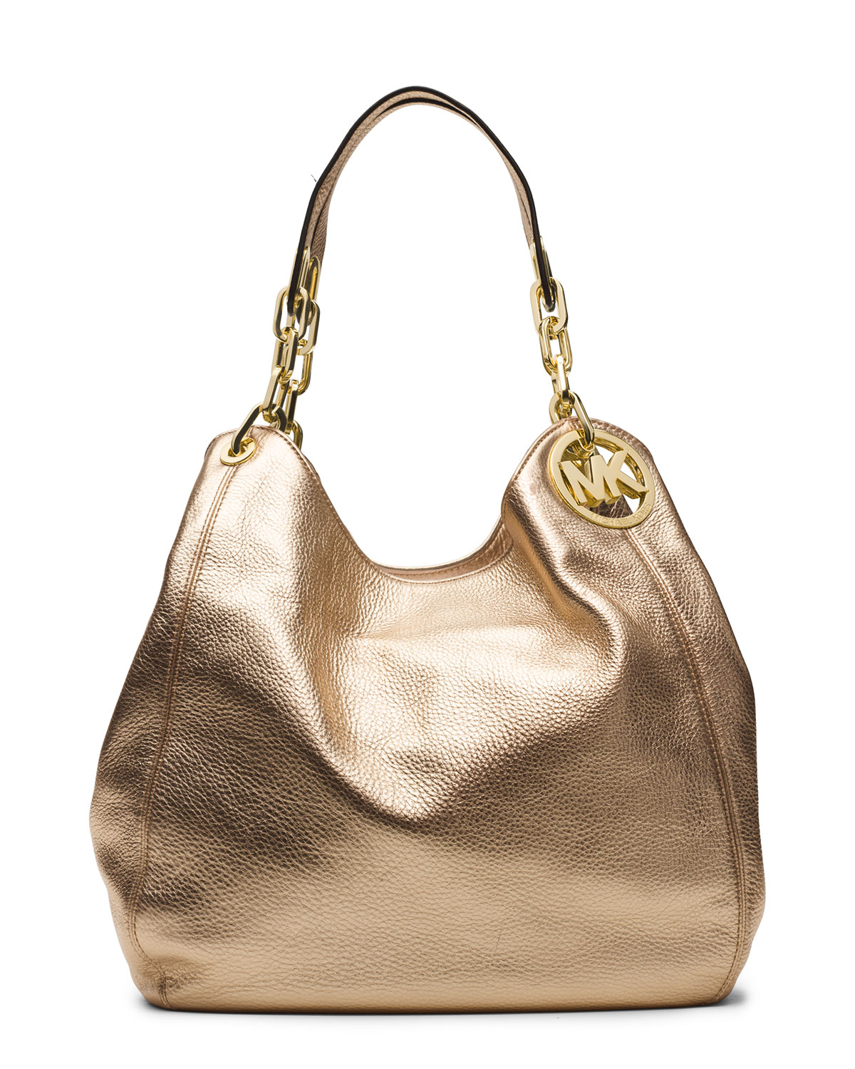 Michael Michael Kors Large Fulton Shoulder Tote in Gold (PALE GOLD) | Lyst