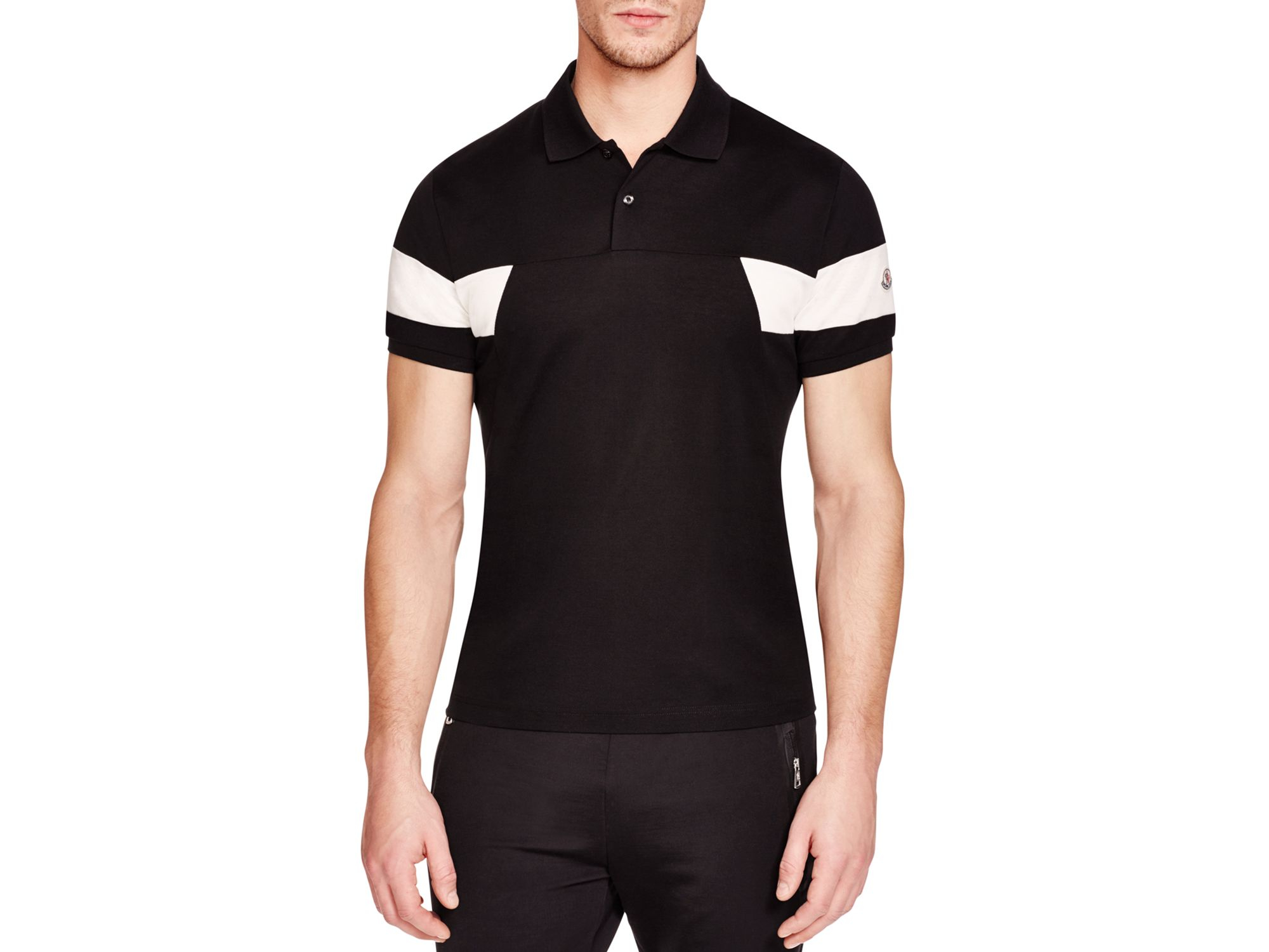 moncler polo black and white moncler polo black and white