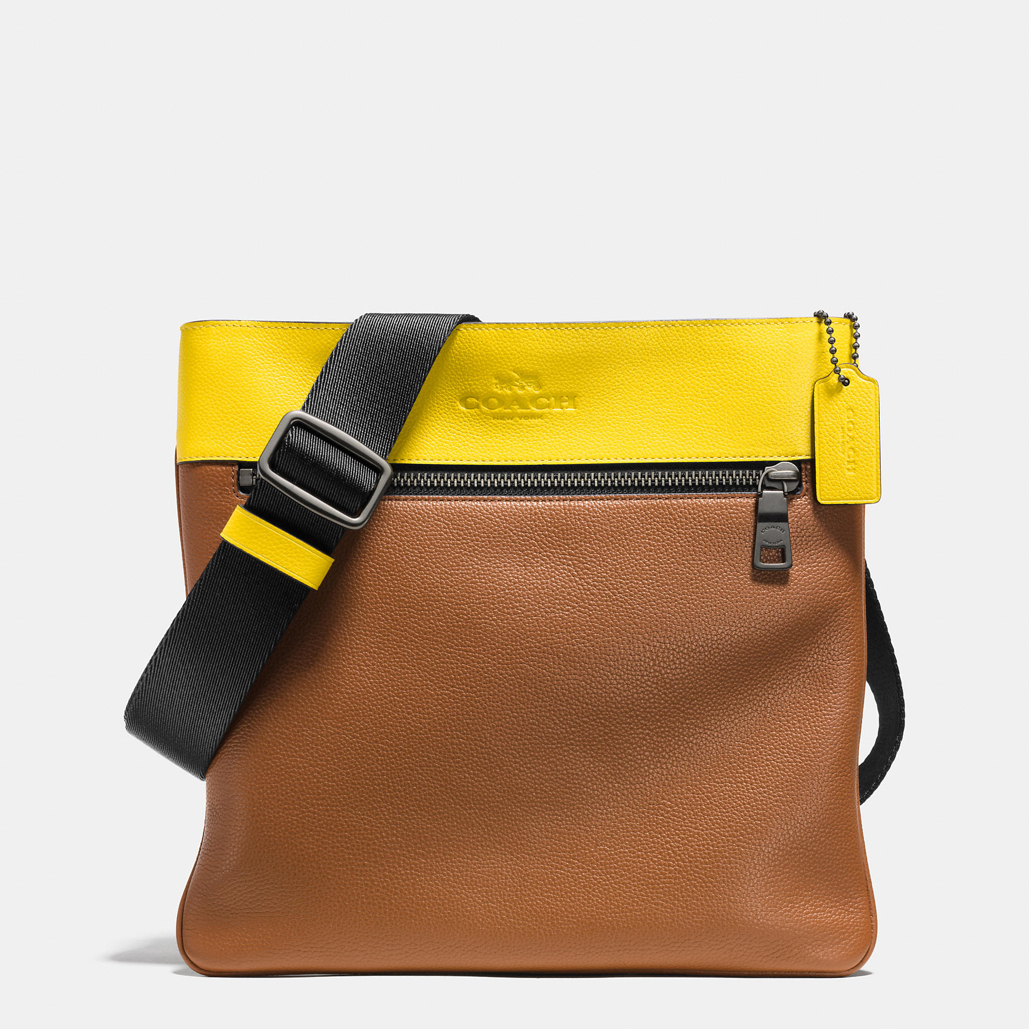 Coach Bowery Crossbody In Refined Pebble Leather in Brown for Men (black) | Lyst