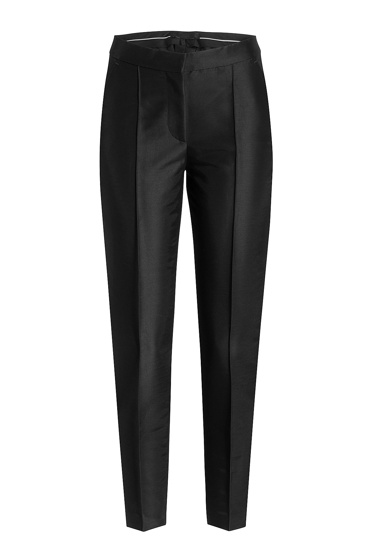 Lyst - Karl Lagerfeld Cropped Satin Pants - Black in Black