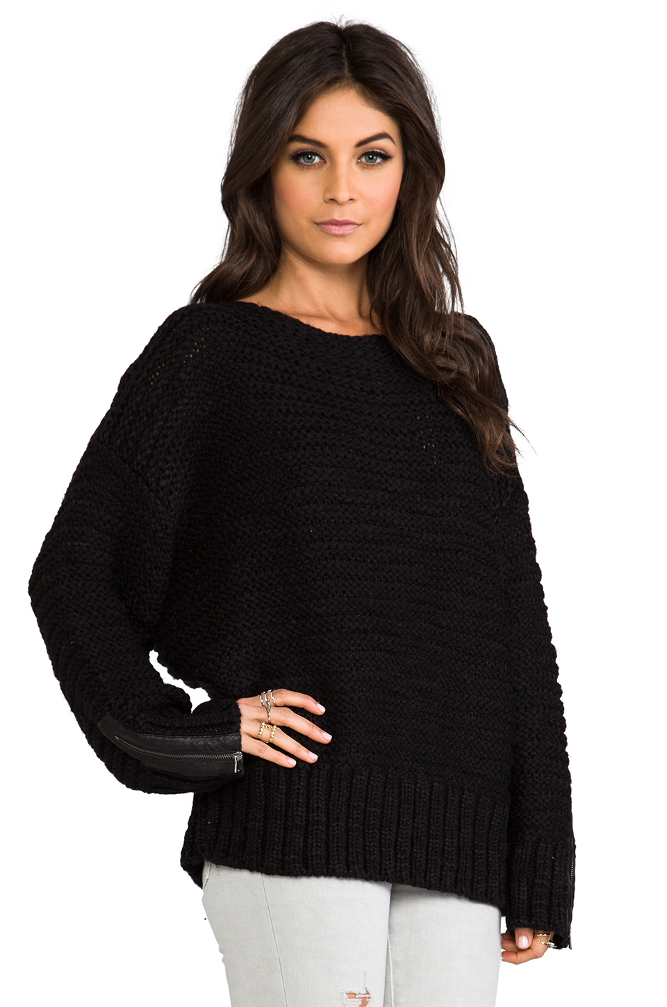 Lyst - Shae Oversized Sweater in Black