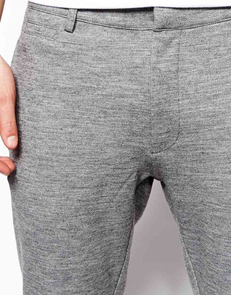 Asos Skinny Fit Smart Jogger in Gray for Men (Grey) | Lyst