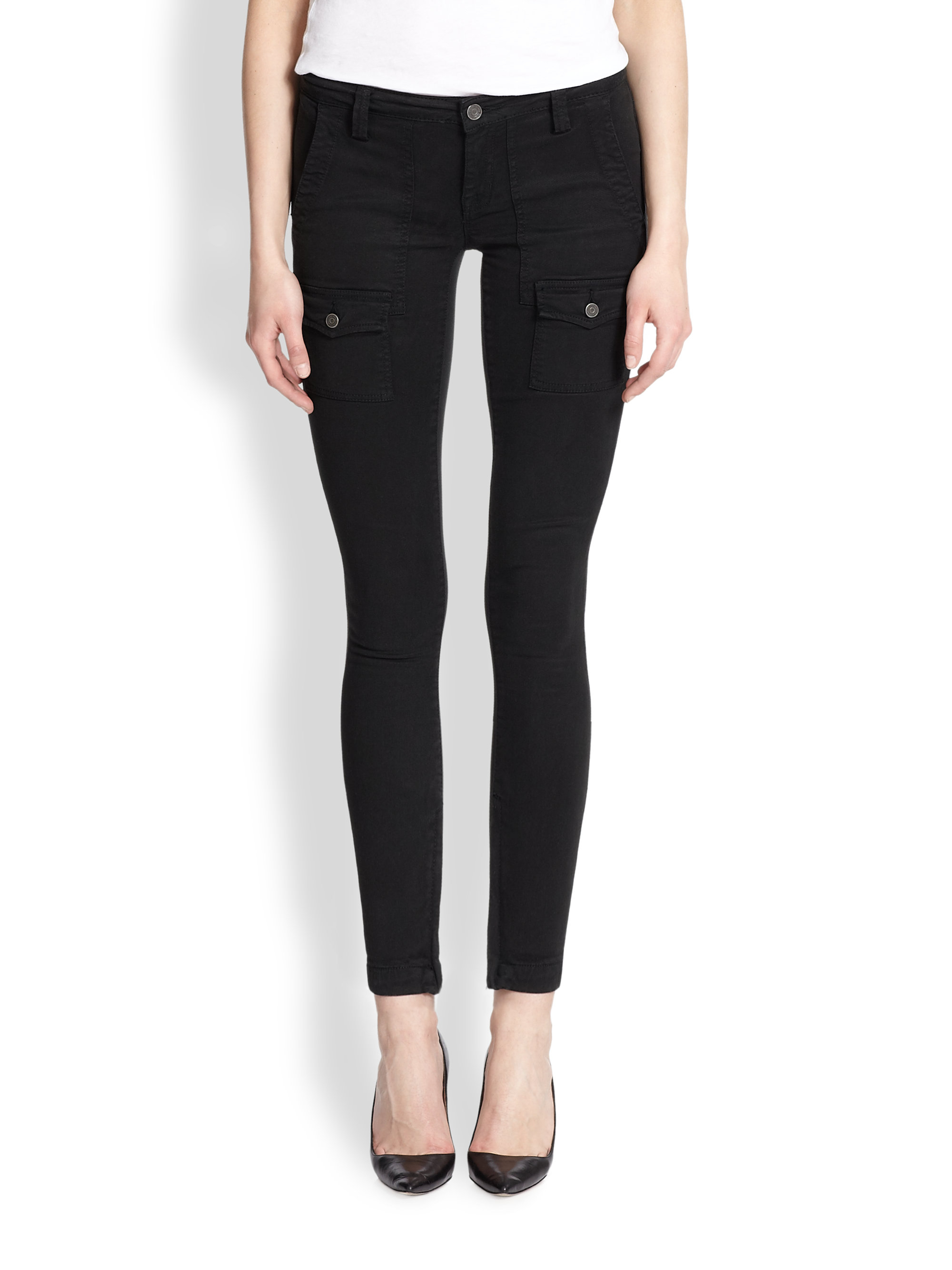 black skinny dress pants