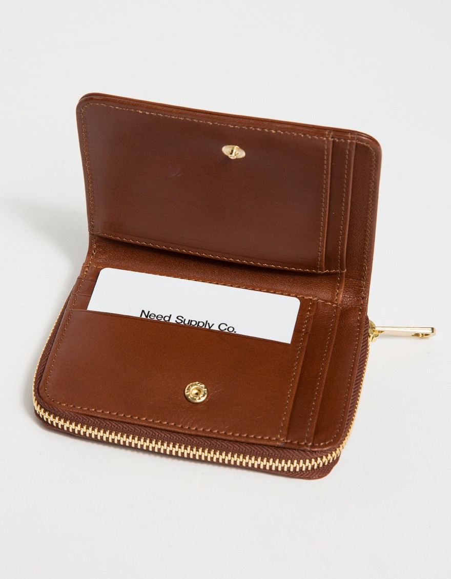 A.p.c. Compact Wallet in Brown Lyst