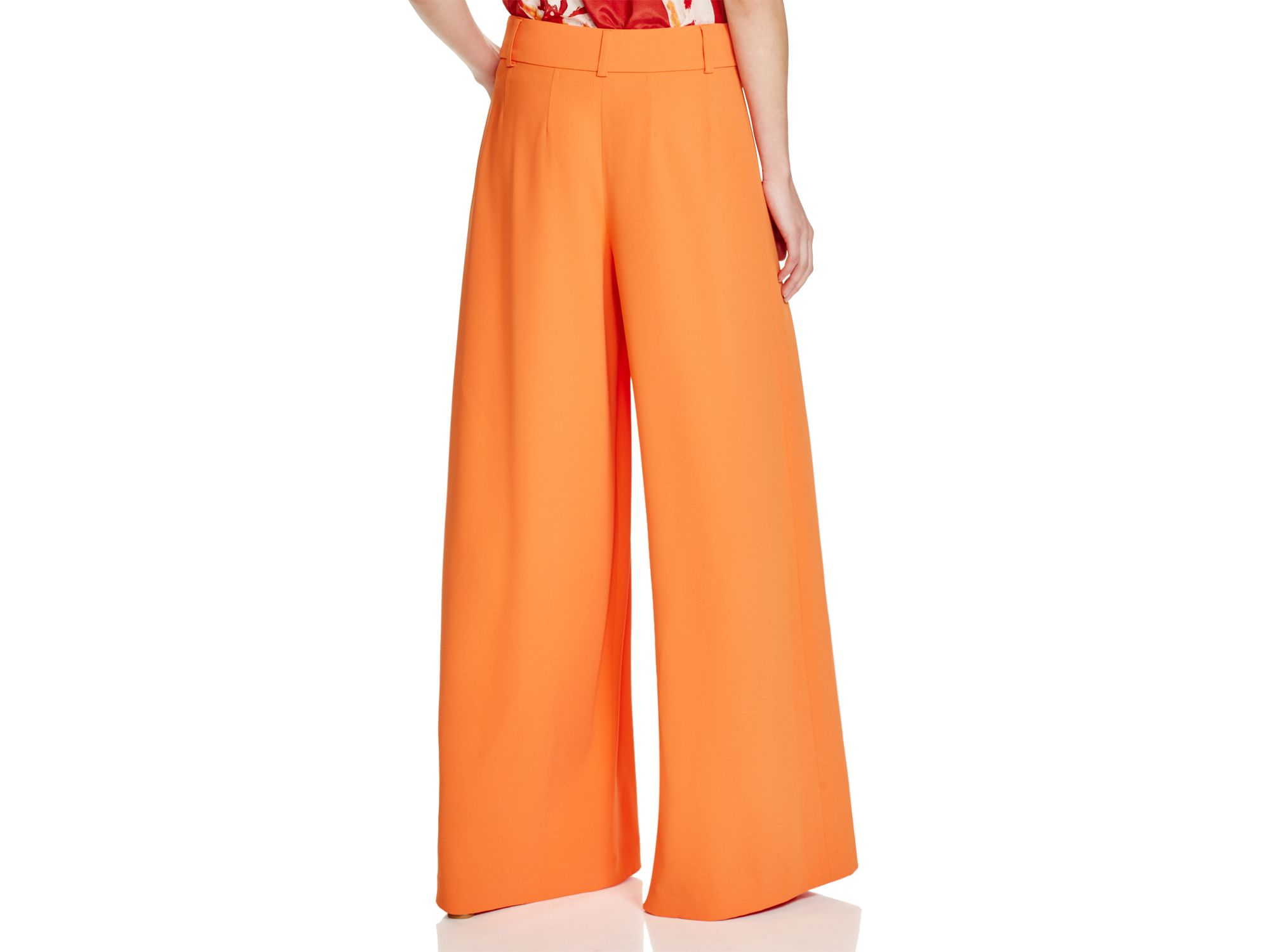 Lyst - Alice + Olivia Alice + Olivia Trudie Wide Leg Pants in Orange