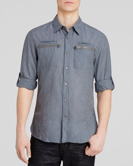dusty blue button down shirt