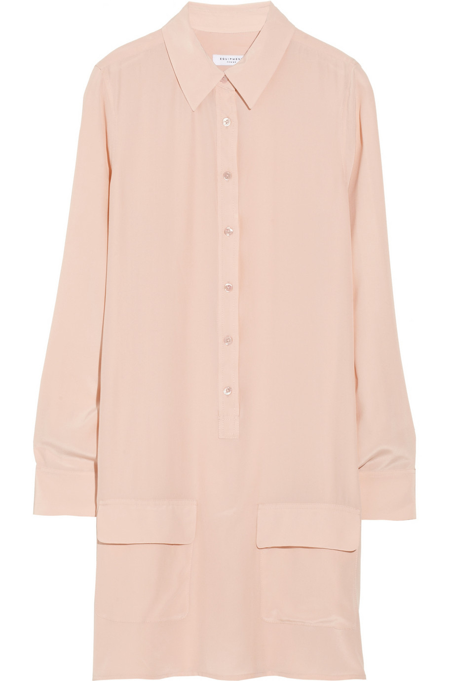 Lyst Equipment Lucida Washed Silk Shirt Dress in Pink
