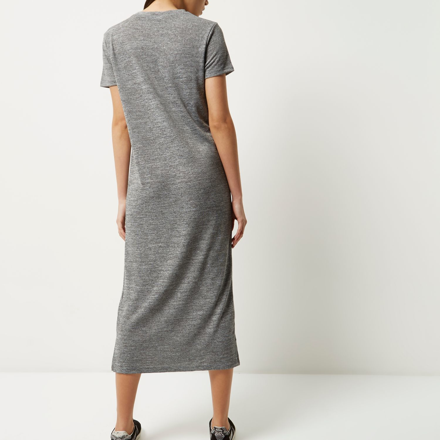 grey t shirt maxi dress