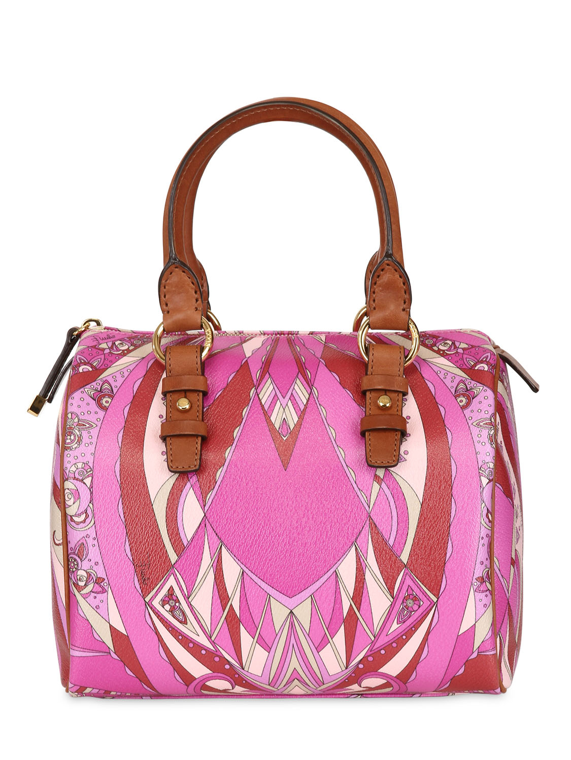 Lyst - Emilio Pucci Small Boston Chicago Print Pvc Bag in Pink