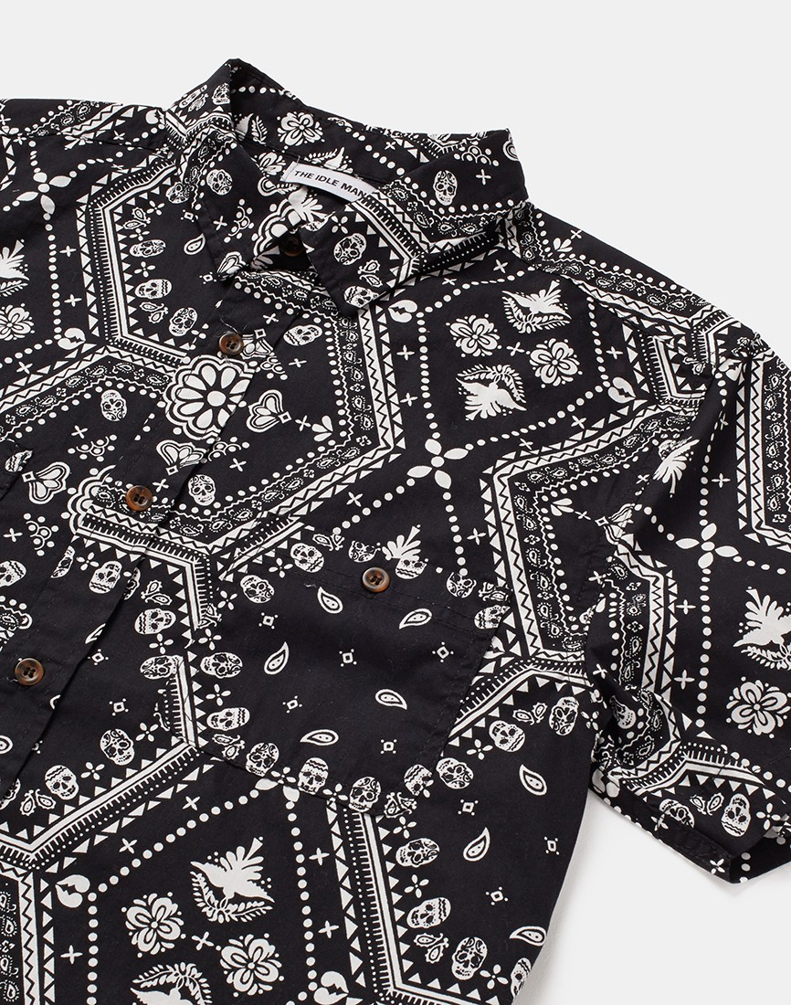 bandana print shirt and short set
