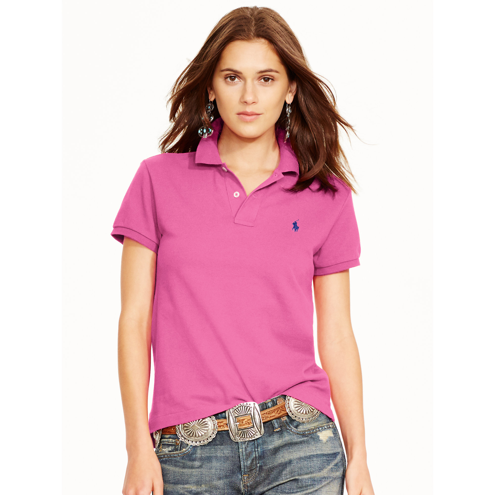 Lyst - Polo Ralph Lauren Classic-fit Polohemd Aus Piqué in Pink