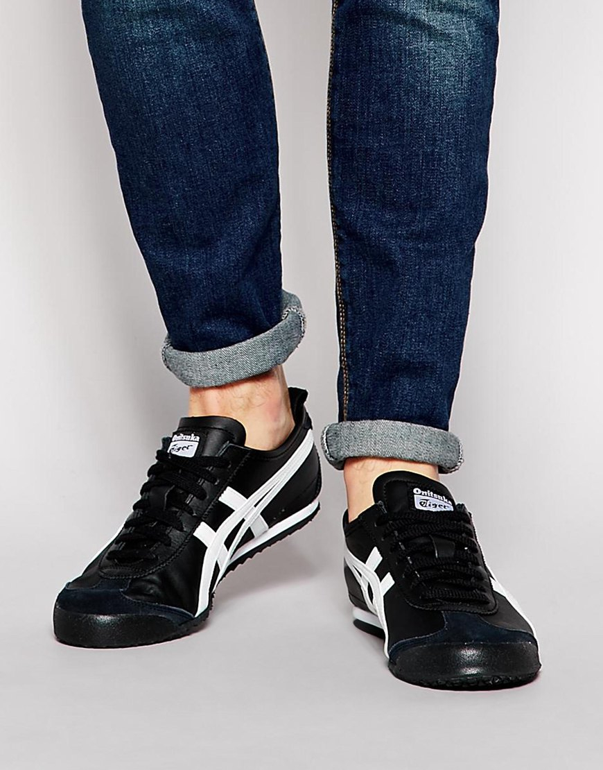 Lyst - Onitsuka Tiger Mexico 66 Leather Sneakers in Black for Men