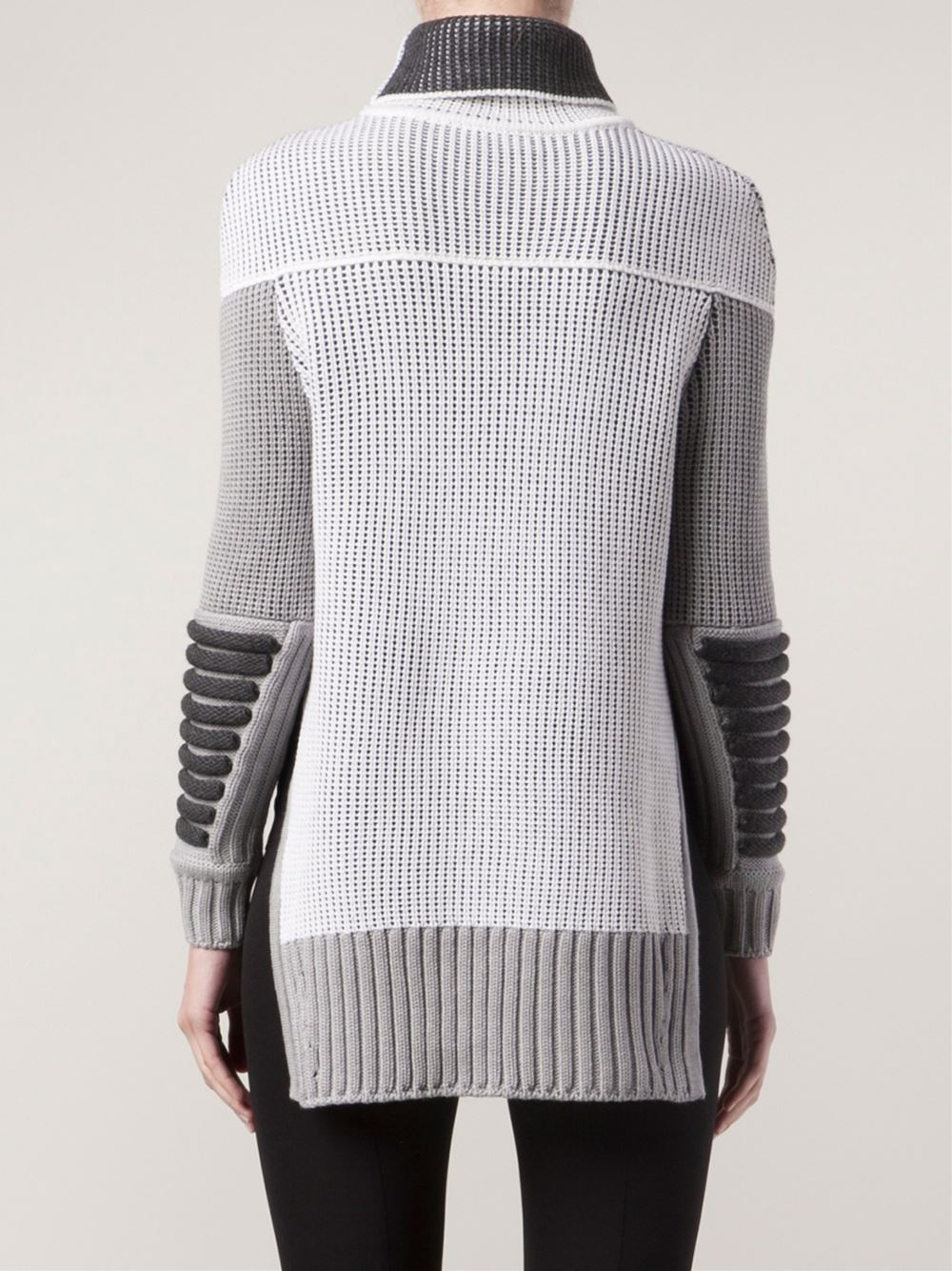 Prabal gurung Patch Knit Sweater in Gray Lyst