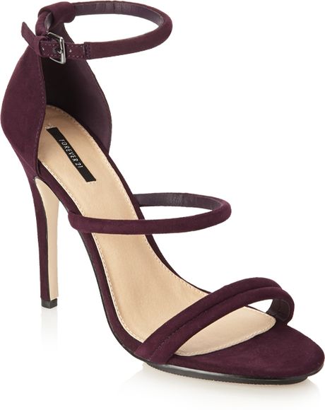 Forever 21 Faux Suede Strappy Sandals in Purple (Plum) | Lyst