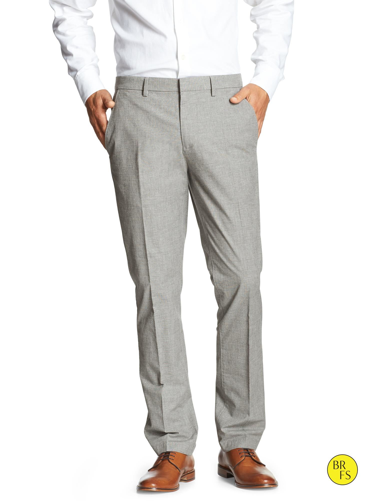 Banana republic Factory Kentfield Pant in Gray for Men (Light gray
