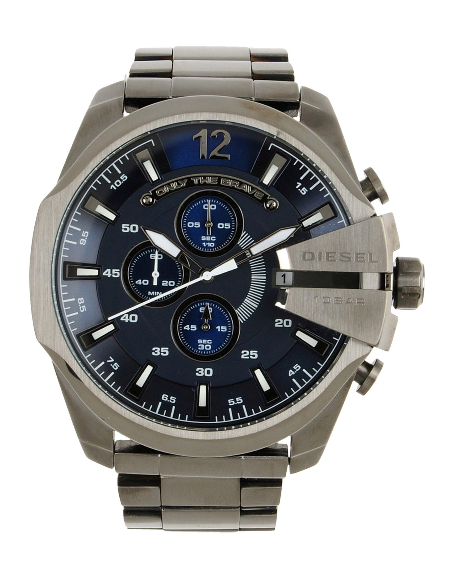 Diesel Wrist Watch in Silver for Men (Dark blue) | Lyst