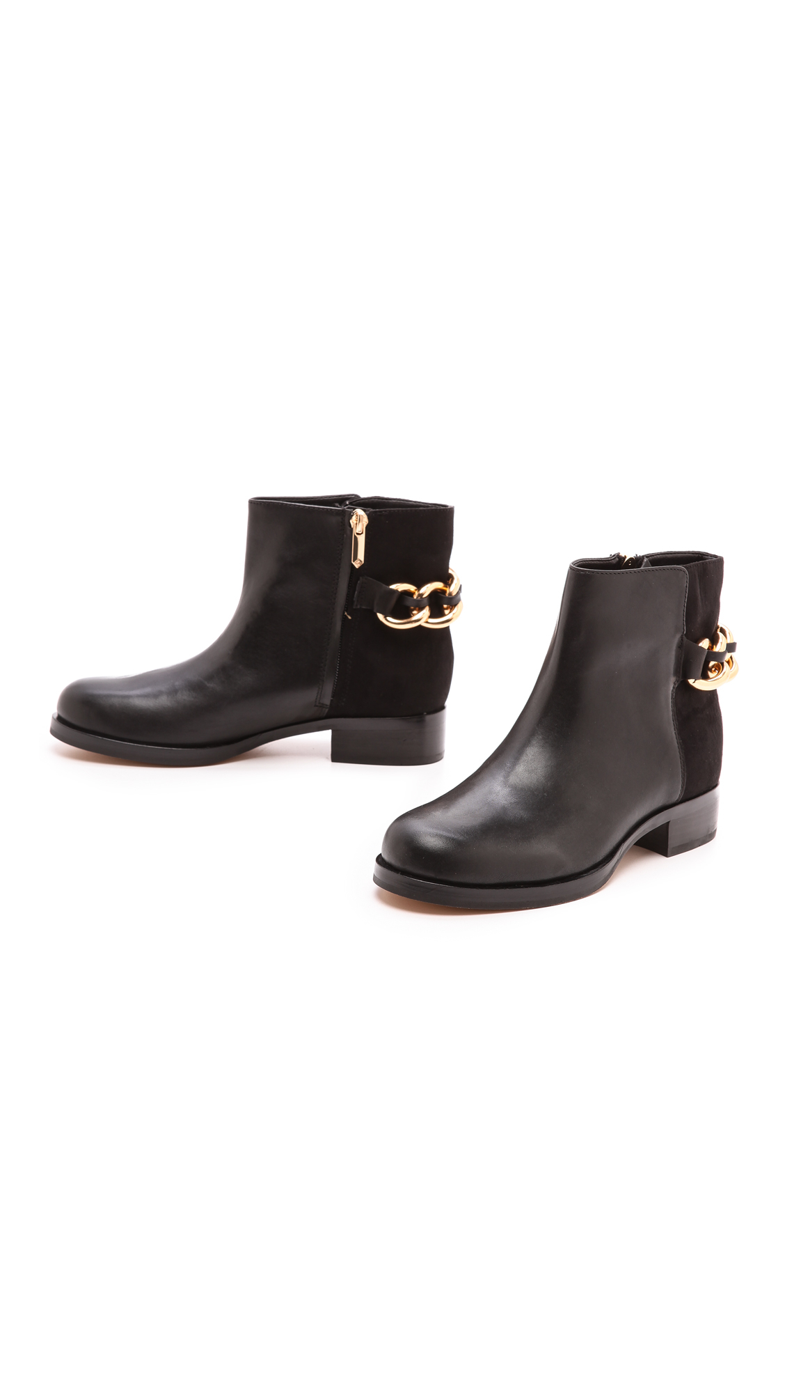 Lyst - Sam edelman Chester Chain Booties Black in Black