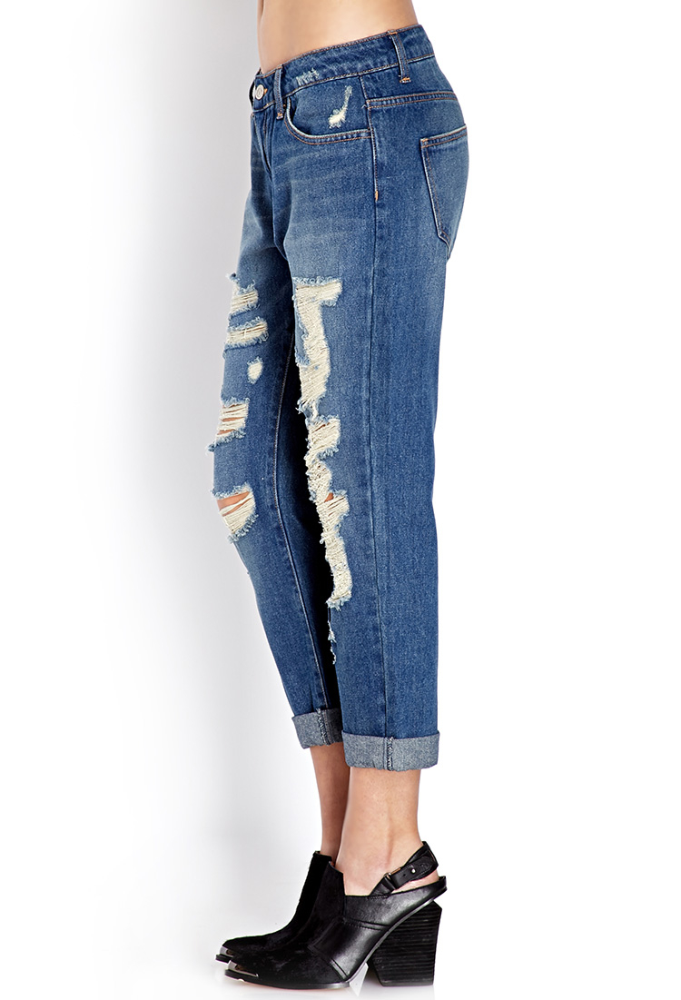 forever 21 black ripped jeans