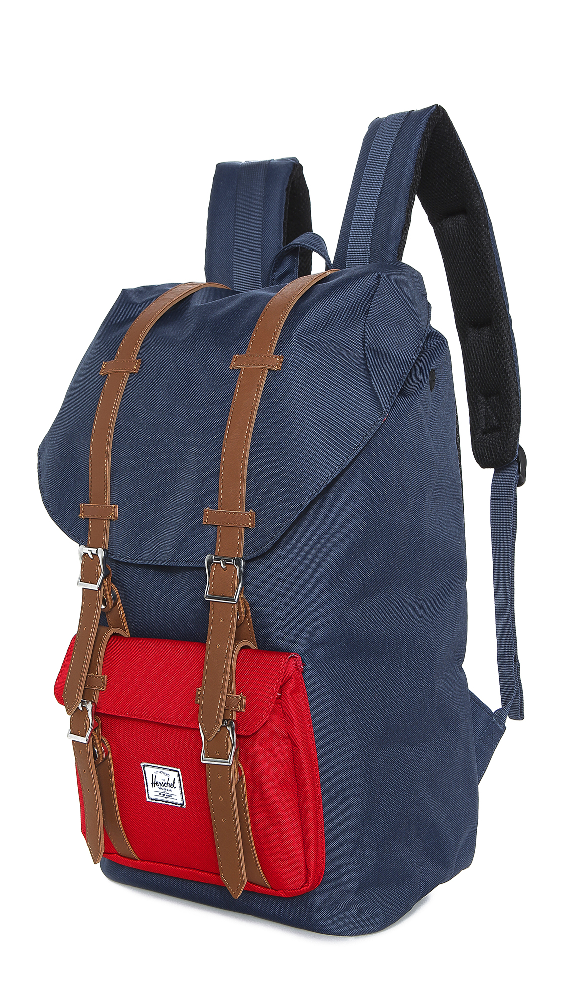 Lyst - Herschel Supply Co. Little America Backpack with Leather Straps in Blue for Men