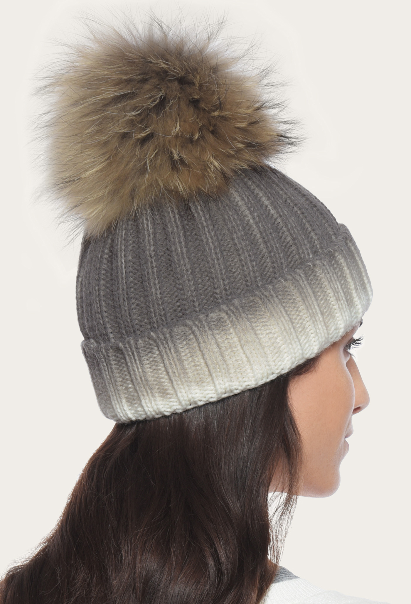 Frye Ombre Pom Hat in White  Lyst