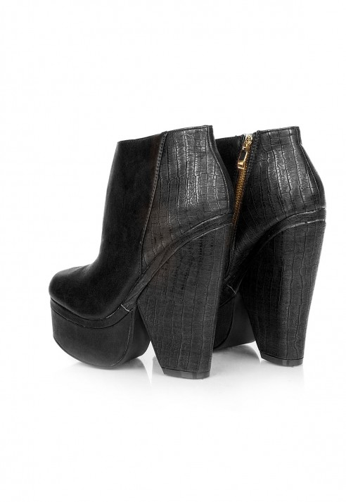 snake platform booties